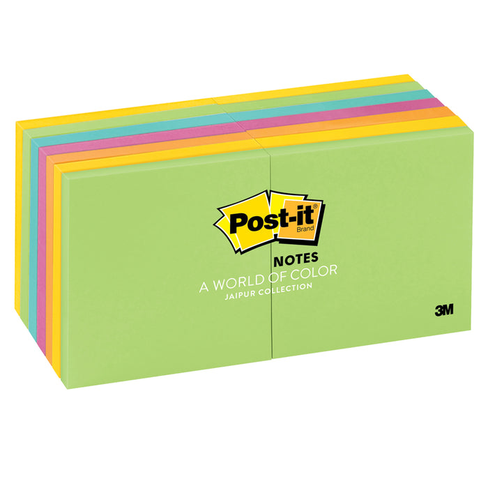 Post-it MMM65414AU Notes, 3" x 3", Jaipur Collection, 14 Pads