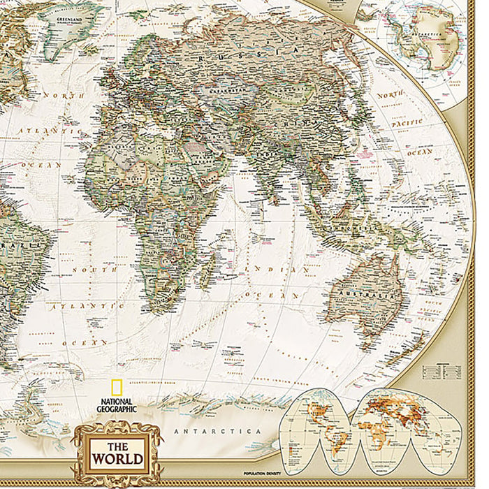 National Geographic NGMRE00620092 World Executive Map, Mural, 110" x 76.5"