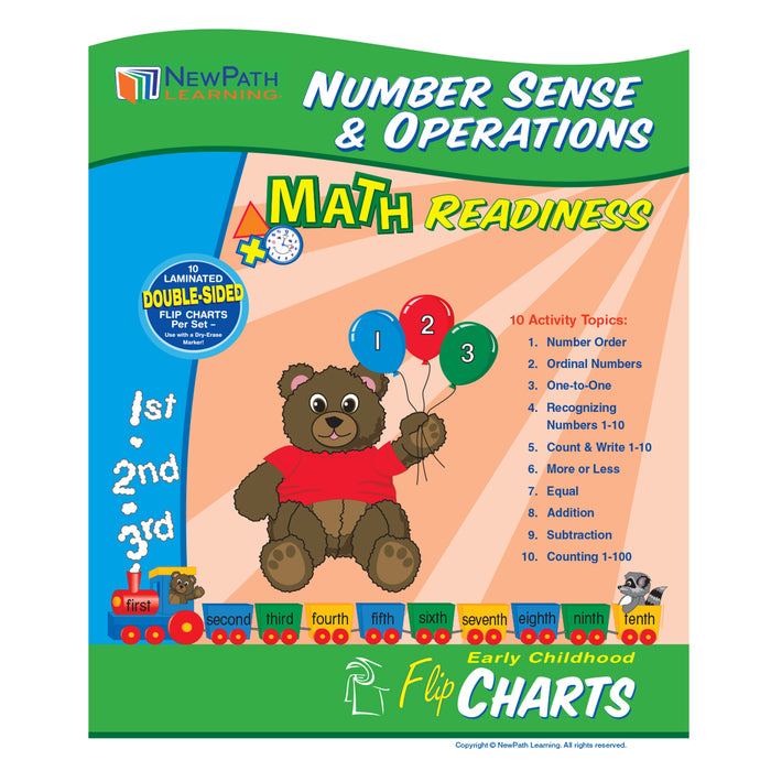 NewPath Learning NP-330024 Number Sense Curriculum Mastery Flip Chart, 10 Pages