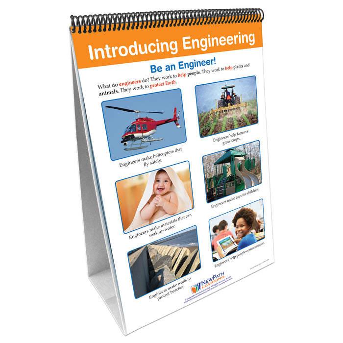 NewPath Learning NP-341901 STEM Engineering Design Process Flip Chart Set, Grades K-2