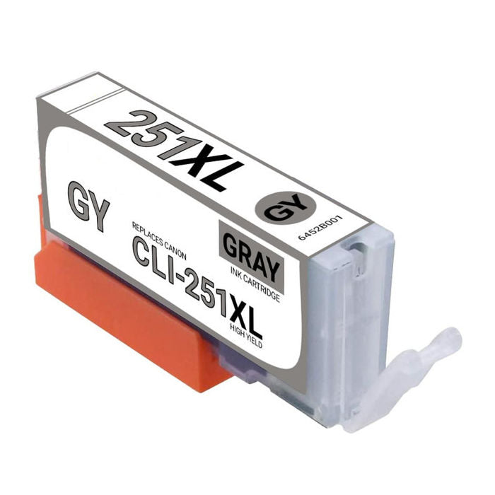 Compatible Canon CLI-251XLGY 6452B001 High Yield Grey Inkjet Cartridge
