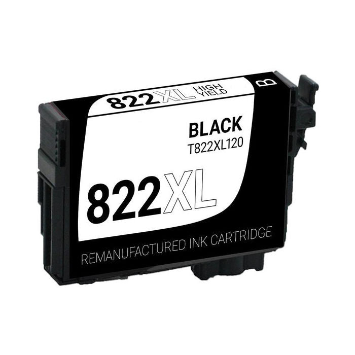 Remanufactured Epson T822XL120S (T822XL)  Black Ultra High-Yield Ink Cartridge