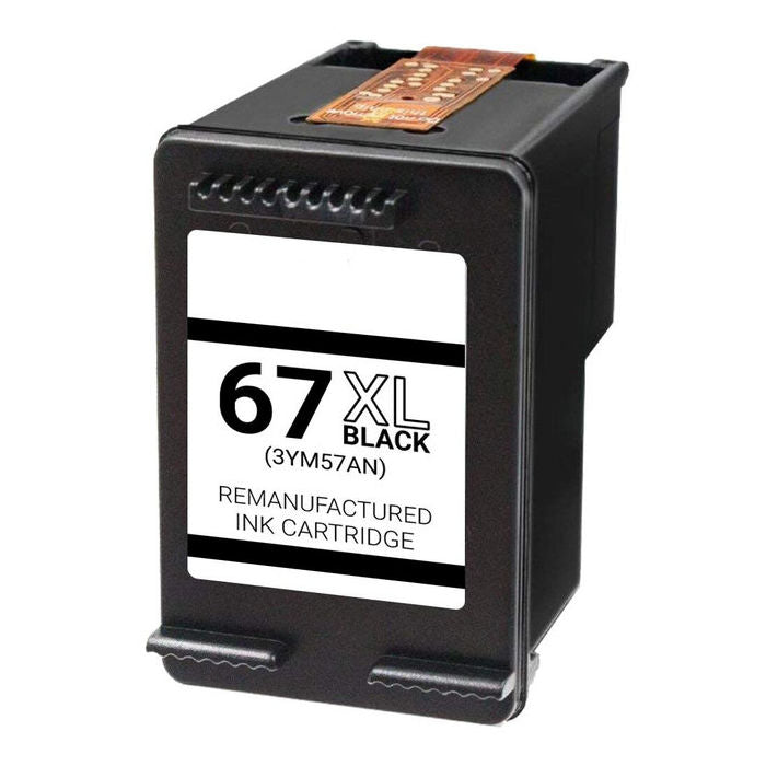 Remanufactured HP 67XL High Yield Black Ink Cartridge (3YM57AN)
