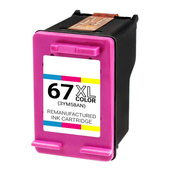 Remanufactured HP 67XL High Yield Color Ink Cartridge (3YM58AN)