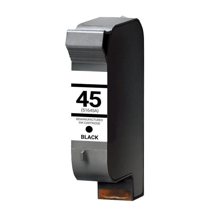 Remanufactured HP 51645A (HP 45) Black Inkjet Cartridge