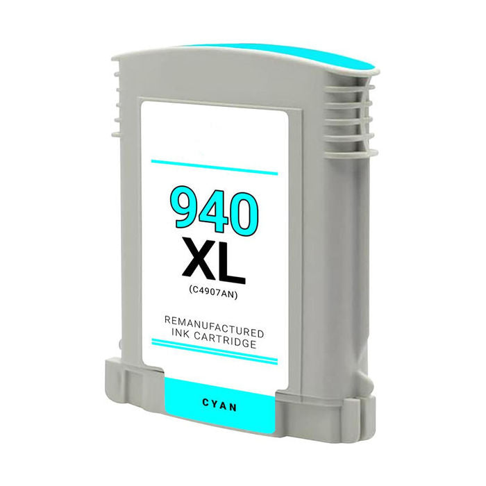 Remanufactured HP C4907AN (HP 940XL) Cyan Inkjet Cartridge
