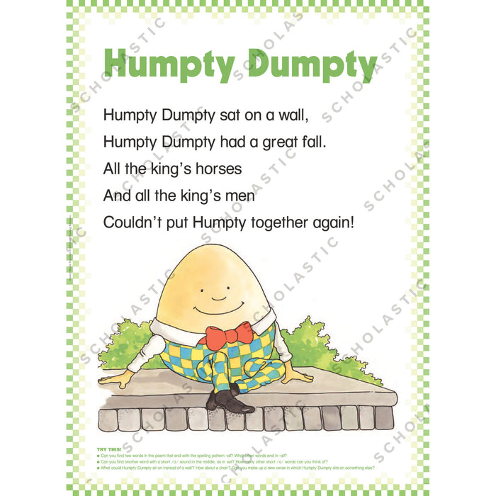 Scholastic Teaching Solutions SC-0439513820 Nursery Rhyme Flip Chart, Grades PK-1