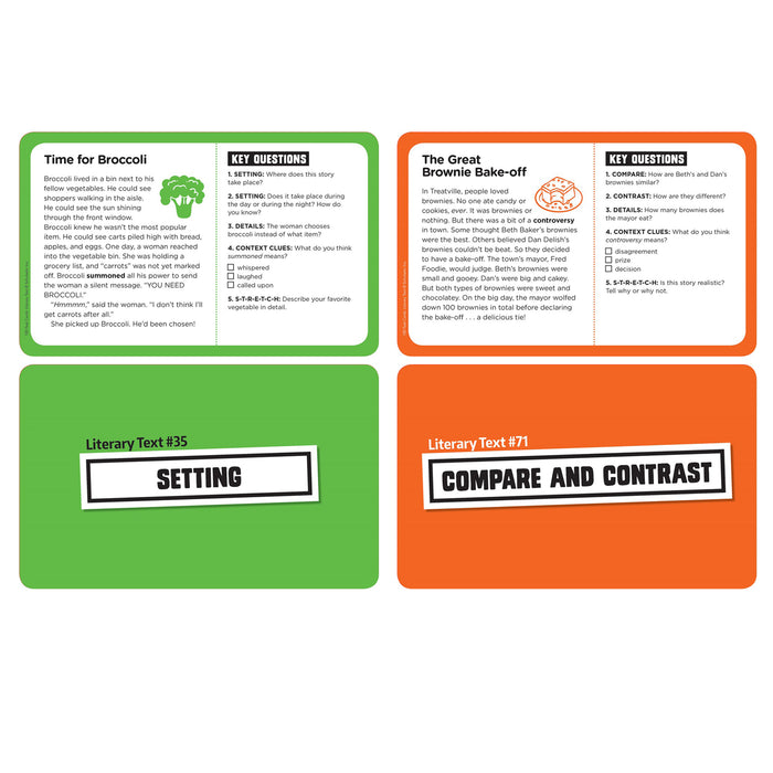 Scholastic Teaching Solutions SC-855266 100 Task Cards in a Box: Literary Text