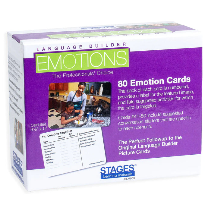 Stages Learning Materials SLM003 Language Builder Emotion Card Set, Pack of 80