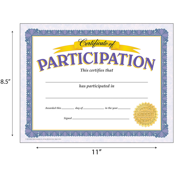 TREND T-11303 Certificate of Participation Classic Certificates, 30 ct