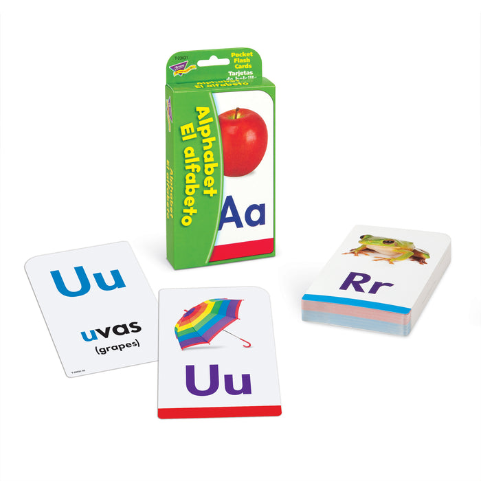 TREND T-23031 Alphabet/El Alfabeto (EN/SP) Pocket Flash Cards
