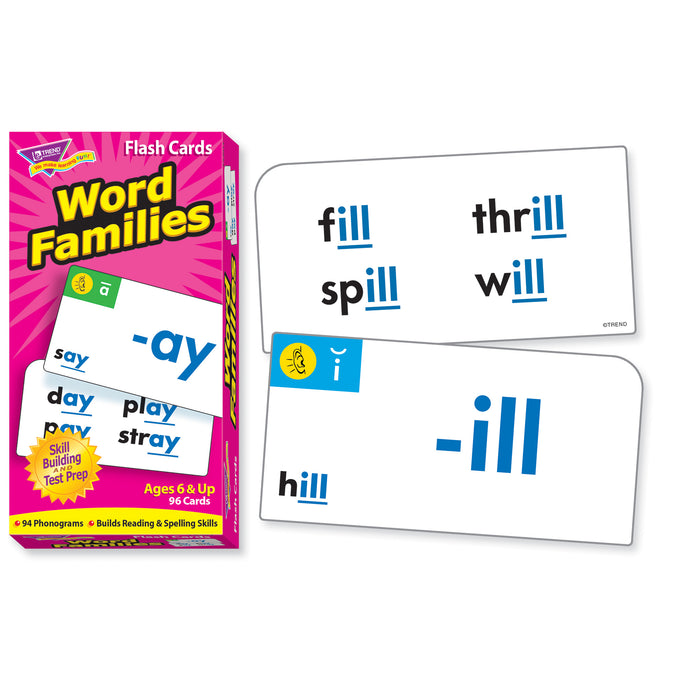 TREND T-53014 Word Families Skill Drill Flash Cards