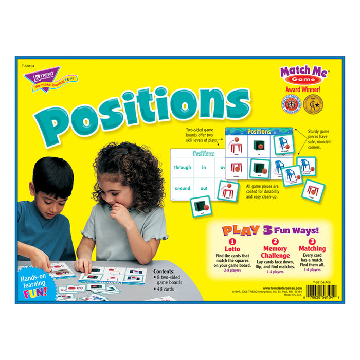 TREND T-58104 Positions Match Me Games