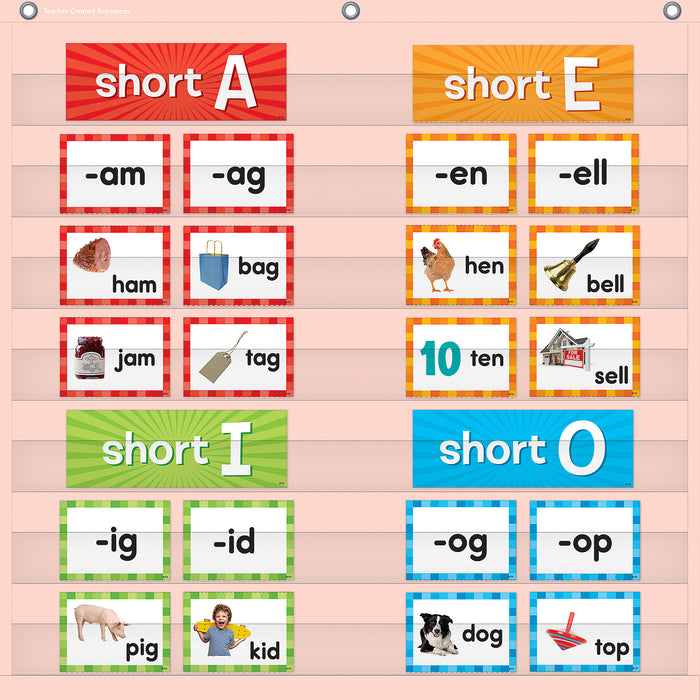 Teacher Created Resources TCR20102 Blush 7 Pocket Chart, 28" x 28"