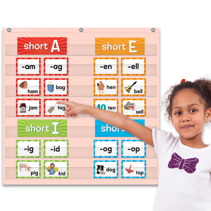 Teacher Created Resources TCR20102 Blush 7 Pocket Chart, 28" x 28"