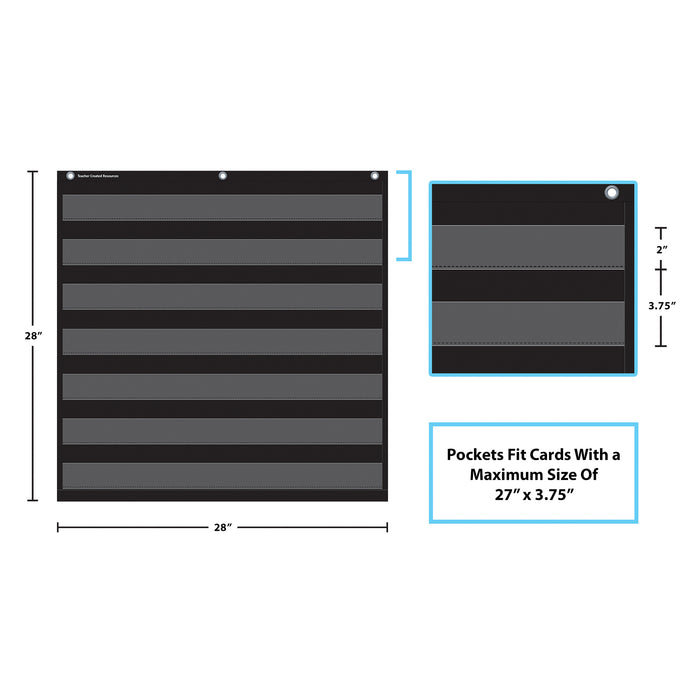 Teacher Created Resources TCR20740 Black 7 Pocket Chart