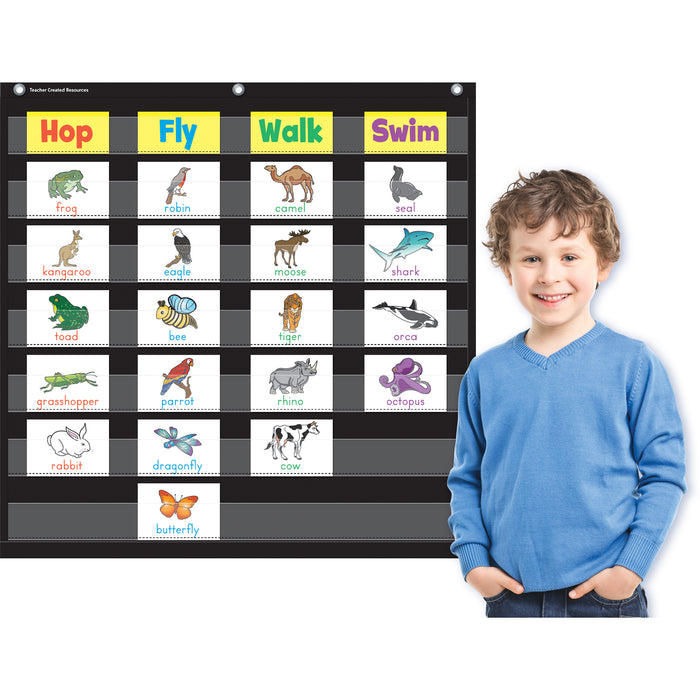 Teacher Created Resources TCR20740 Black 7 Pocket Chart