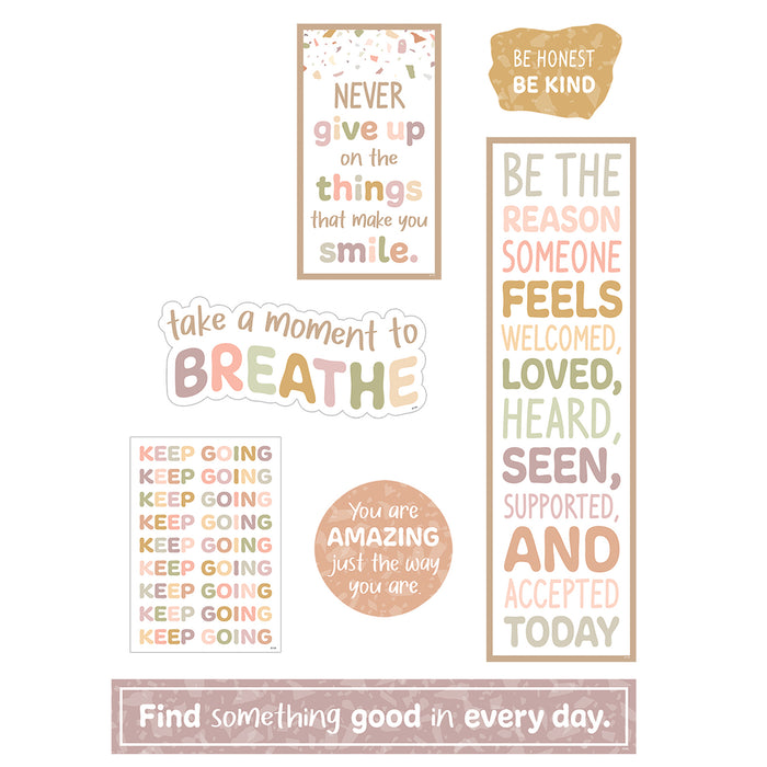 Teacher Created Resources TCR7210 Terrazzo Tones Mini Bulletin Board Set, 18 Pieces