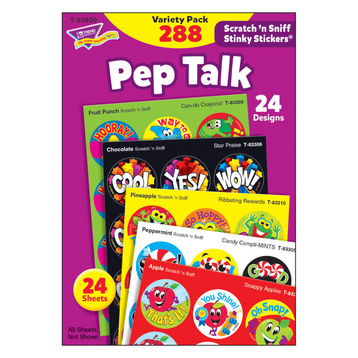 TREND T-83920 Pep Talk Stinky Stickers Variety Pack, 288 Count