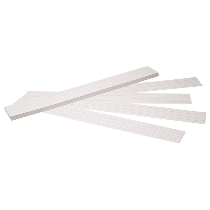Pacon PAC5166 Sentence Strips, White, 1-1/2" Ruled, 3" x 24", 100 Strips