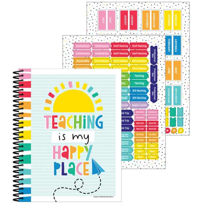 Carson Dellosa Education CD-105034 Happy Place Teacher Planner