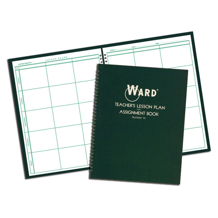 WARD WAR16 Teacher Lesson Plan/Assignment Book, 6 Period, 44 Weeks