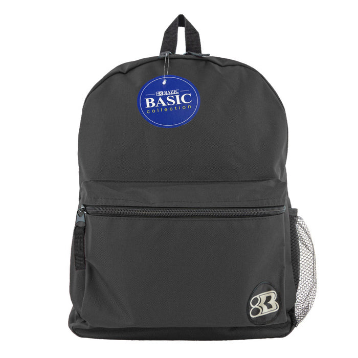 BAZIC Products BAZ1030 16" Black Basic Collection Backpack