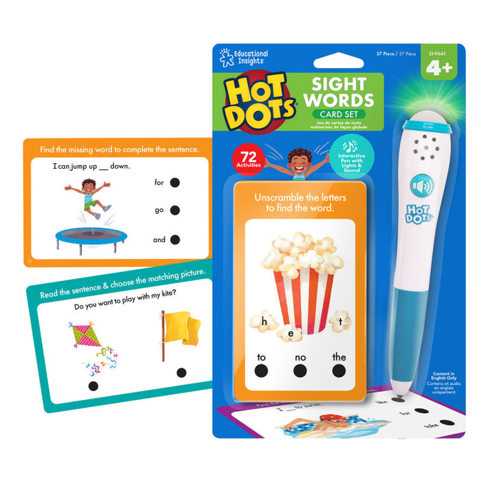 Educational Insights EI-9641 Hot Dots Sight Word Card Set