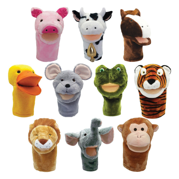 Get Ready Kids MTB200999 Bigmouth Animal Puppet Set, Set of all 10