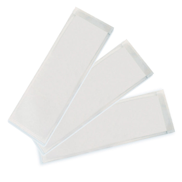 Ashley Productions ASH10401 Clear View Self-Adhesive Extra Small Name Plate Pocket 3.25" x 10.5", Pack of 25