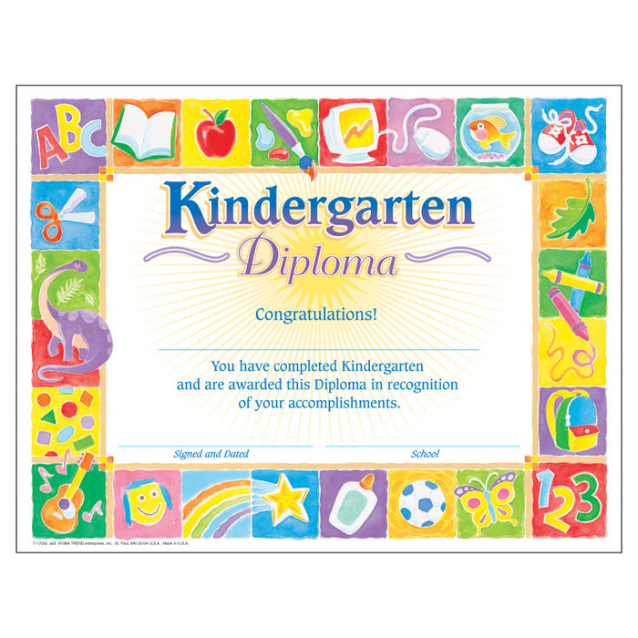 TREND T-17002 Classic Kindergarten Diploma , 30 ct