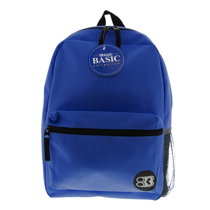 BAZIC Products BAZ1031 16" Blue Basic Collection Backpack