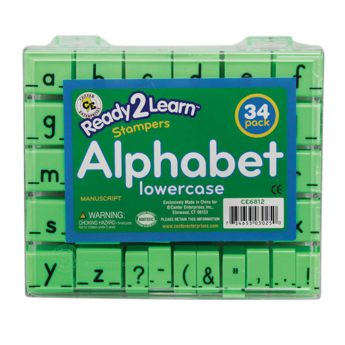 READY 2 LEARN CE-6812 Alphabet Stamps - Lowercase - Small - Set of 34