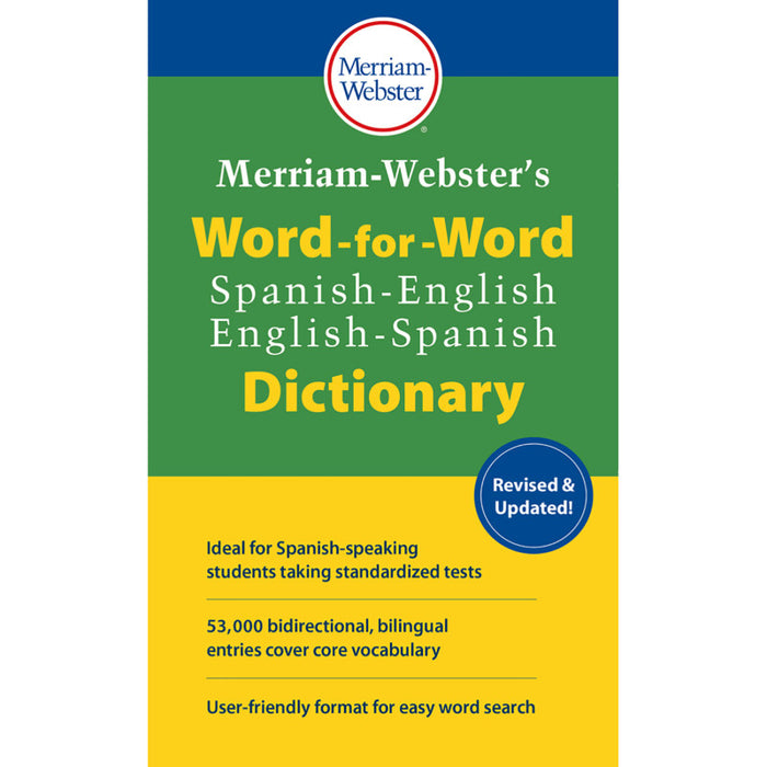 Merriam-Webster MW-2994 Merriam-Webster's Word-for-Word Spanish-English Dictionary